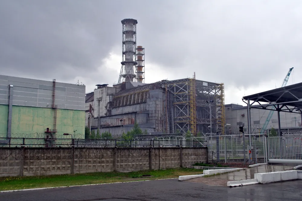 Chernobyl Nuclear Power Plant reactor 4 and its protective shelter